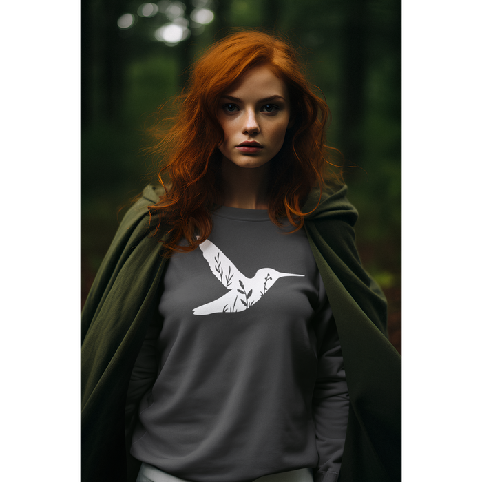 Unisex Heavy Blend™ Crewneck Sweatshirt - Whispers of Nature: Hummingbird Harmony 🌺🕊️