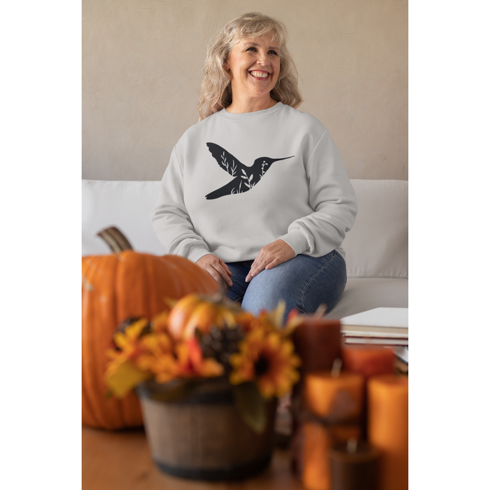 Unisex Heavy Blend™ Crewneck Sweatshirt - Whispers of Nature: Hummingbird Harmony 🌺🕊️