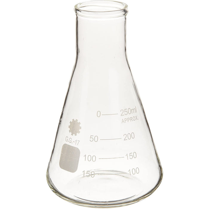 Erlenmeyer Narrow Mouth Flask with Graduated and Marking Spot, 250mL