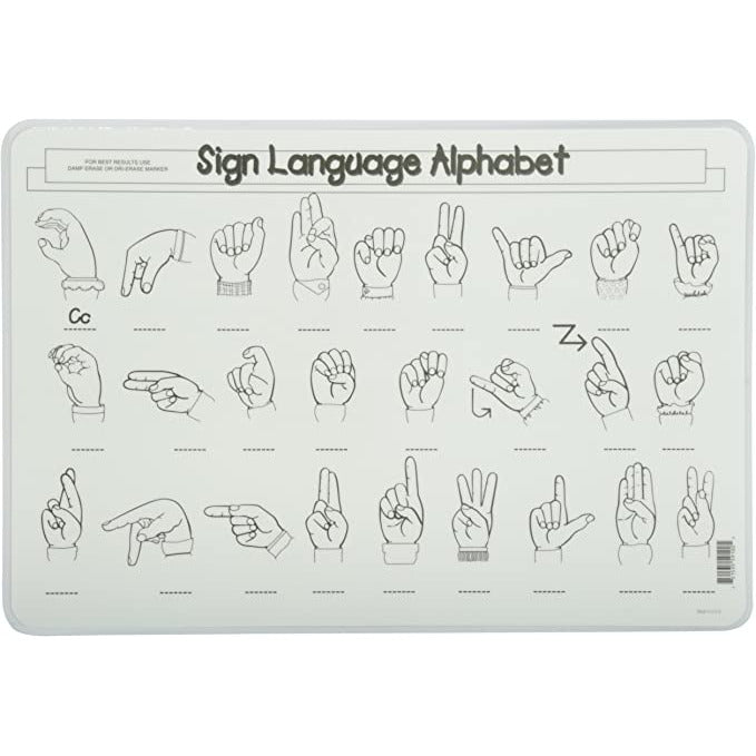 Sign Language Alphabet Placemat