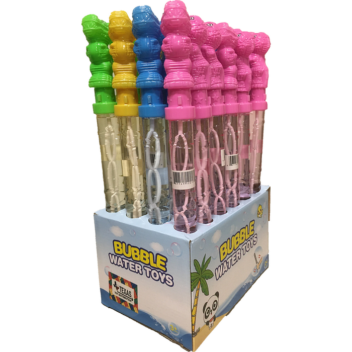 Dinosaur Bubble Wands Display Set, x24 Wands in 4 Colors