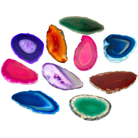 Brazilian Natural Agate Slices 4"- Assorted