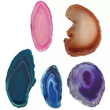 Brazilian Natural Agate Slices 4"- Assorted