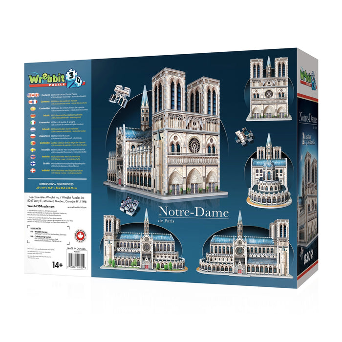 CASTLES AND CATHEDRALS COLLECTION: Notre-Dame de Paris 3D Puzzle