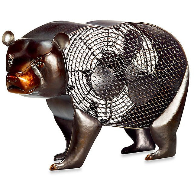 Desk Decorative Figurine Fan - Black Bear