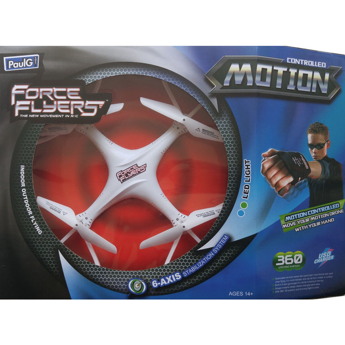 Force Flyers Motion Controlled Drone w/ Hi Res Cam & 6 Axis Gyro, 32CM