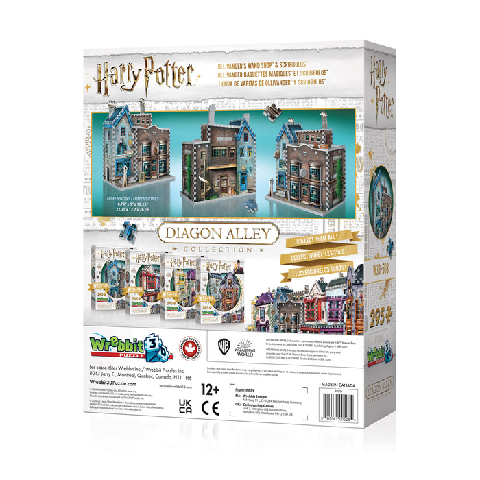 HARRY POTTER COLLECTION: Diagon alley - Ollivander's Wand Shop™ and Scribbulus™ 3D Puzzle