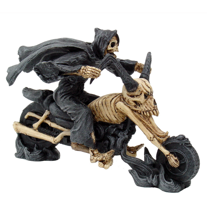 Skeleton on Motorbike