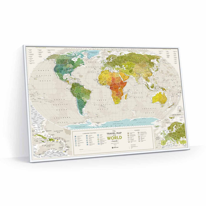 The Travel Map of the World Geography Scratch Map