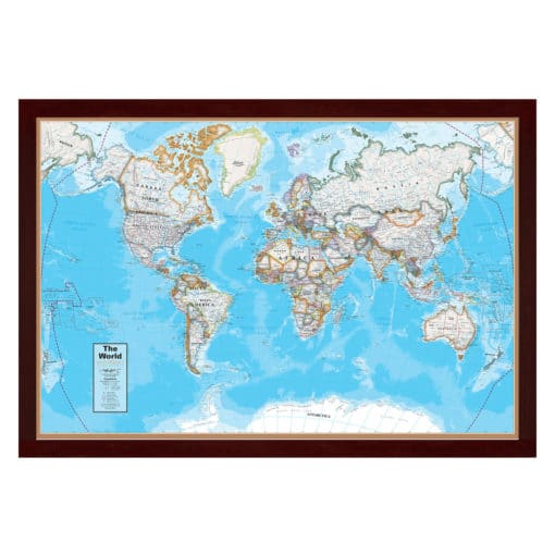 Contemporary Series Political World Laminated Map