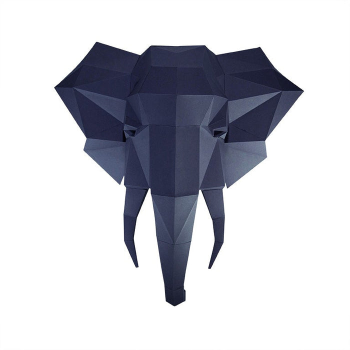 Elephant Head 3D PaperCraft Wall Art DIY Kit