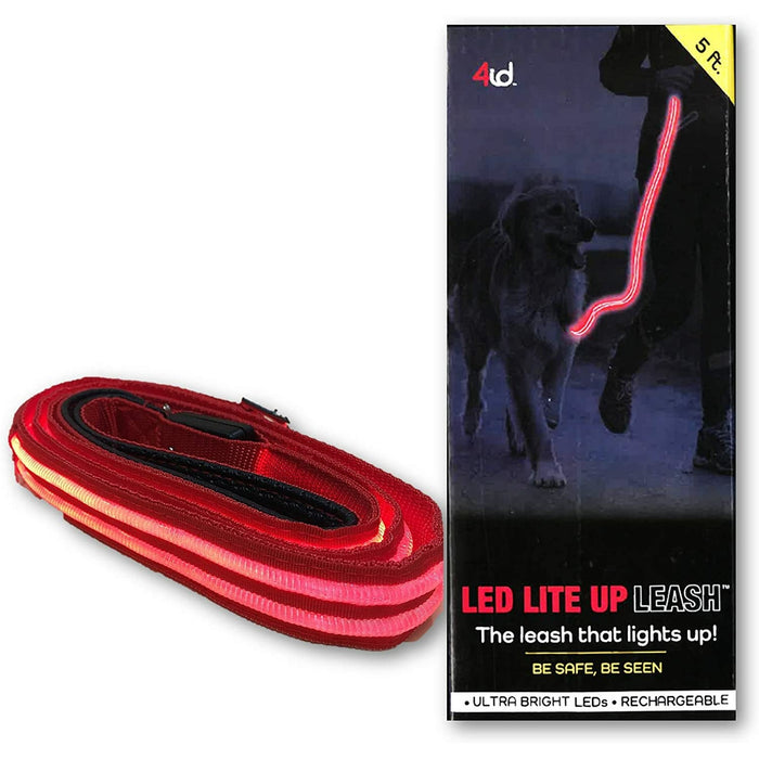 4ID | Ultra Bright, Rechargeable LED Lite Up Dog leash